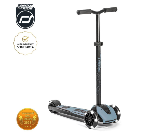 Scoot & Ride Highwaykick 5 LED Hulajnoga balansowa 5+ Steel - 1017194 - zdjęcie 2